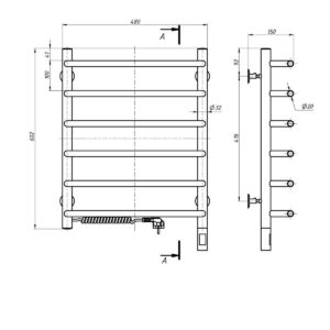 El.rankšluosčių džiovintuvas Navin Simfonia 480*600 Sensor su laikmačiu kairė 10-009133-4860 - Image 3