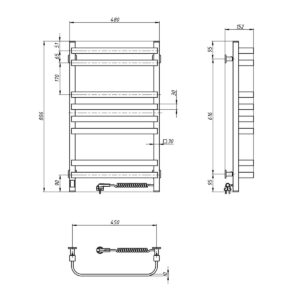 El.rankšluosčių džiovintuvas Navin Stugna 480*800 Sensor dešinė juodas 12-249053-4880 - Image 3