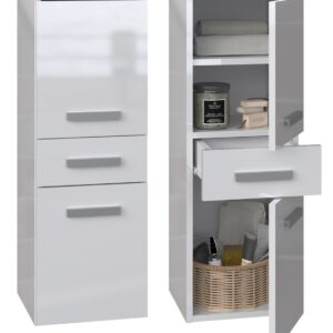 Topeshop NEL V DDS BIEL POŁ vonios kambario spintelė Balta