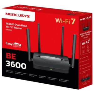 Mercusys MR25BE belaidis maršrutizatorius Gigabitinis eternetas Dviguba juosta (2,4 GHz / 5 GHz) Juoda - Image 3
