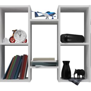 Sieninė pakabinama knygų spinta Bilbao 7.0 Sieninės lentynos Balta - Image 2