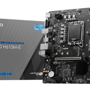 MSI PRO H610M-E pagrindinė plokštė Intel H610 LGA 1700 „micro ATX“