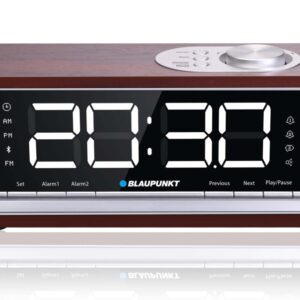 BLAUPUNKT CR60BT "Bluetooth" radijo žadintuvas, rudos spalvos medis - Image 2