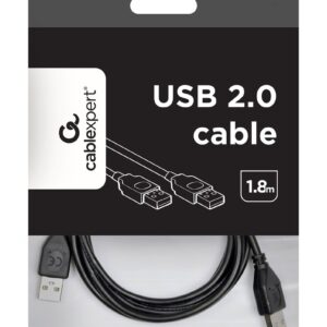 Gembird CCP-USB2-AMAM-6 USB kabelis USB 2.0 1,8 m USB A Juoda - Image 2