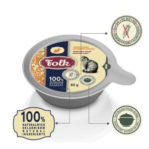 FOLK Traditional Polish delicious rabbit - šlapias kačių maistas - 85g - Image 2