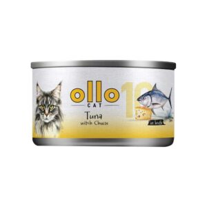 OLLO Cat nr 10 Tuna & Cheese in broth - šlapias kačių maistas - 70g
