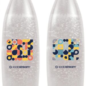 Gėrimų gazavimo aparato SodaStream vandens buteliai Fuse, 1l, 2 vnt, mozaika