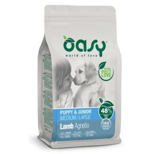 OASY One Animal Protein Puppy & Junior Medium/Large Lamb - sausas maistas šunims - 12kg