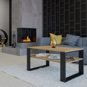 Topeshop MODERN 1P ART CZ kavos staliukas, staliukas prie lovos, kitas mažas staliukas Stačiakampio 2 kojos - Image 3