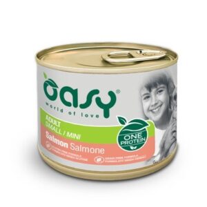 OASY One Protein Adult Small/Mini Salmon - drėgnas ėdalas šunims - 200g