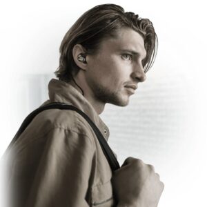 Shure AONIC 215 - ausinės į ausis su vienu keitikliu ir 3,5 mm laidu (skaidrios)