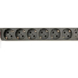 Gembird EG-PDU-014-C14 maitinimo paskirstymo įrenginys 8 AC išvestis(ys / čių) 1U Juoda - Image 2