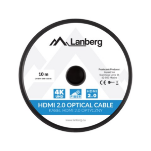 LANBERG HDMI KABELIS M/M V2.0 10 M OPTINIS AOC JUODAS CA-HDMI-20FB-0100-BK - Image 2
