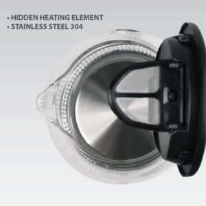 Maestro MR-063-Black Stiklinis elektrinis virdulys 1,7 l - Image 2