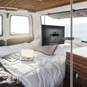 "Maclean" vamzdžio / stulpelio monitoriaus laikiklis 28-60 mm, dviguba sulankstoma rankena, 17-32'', maks. 8 kg, MC-984 - Image 2