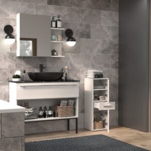 Topeshop NEL V DDS BIEL POŁ vonios kambario spintelė Balta - Image 3