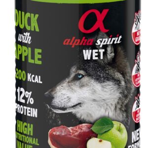 ALPHA SPIRIT WET Antiena su obuoliu - drėgnas maistas šunims - 400g