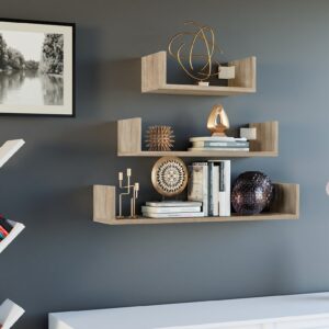 Topeshop MOBI 3P SONOMA lentyna Slanki lentyna Kabinamas ant sienos Smulkinių plokštė Ąžuolas - Image 3