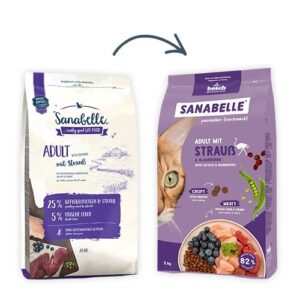 BOSCH Sanabelle Life Adult with ostrich & blueberries - sausas kačių maistas - 8kg - Image 2