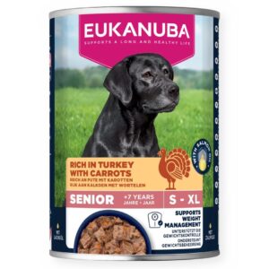 EUKANUBA Life Care Senior Rich in turkey with carrots - drėgnas ėdalas šunims - 400g