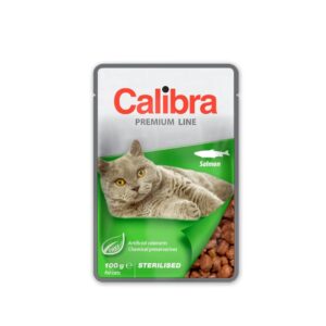 CALIBRA Cat Premium Sterilised Salmon - šlapias kačių maistas - 100g