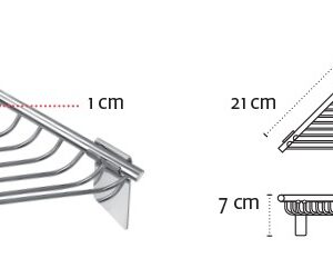 Kampinė lentyna dušui Kapitan NETS 96 36 55, juoda matinė - Image 2