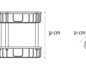 Kampinė lentyna dušui Kapitan NETS 96 38 88, chromo - Image 2