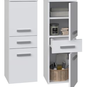 Topeshop NEL V DDS BIEL vonios kambario spintelė Balta