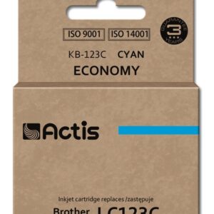 Actis KB-123C rašalas (pakaitinis Brother LC123C/LC121C; standartinis; 10 ml; mėlynos spalvos)