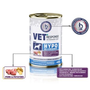 VET RESPONSE Hypoallergenic Pork - drėgnas ėdalas šunims - 400g - Image 2