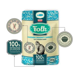 FOLK Tasty Kashubian zander - šlapias kačių maistas - 85g - Image 2