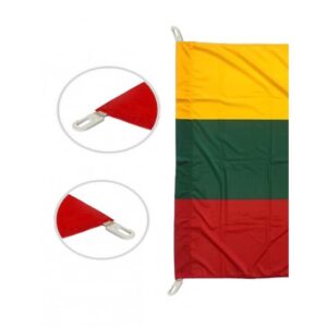 Lietuvos vėliava su karabinais 100x170 cm - Image 3