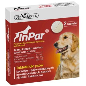 VETAGRO InPar - tabletė nuo kirminų šunims - 2 vnt.