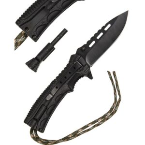 Mil-Tec Paracord sulankstomas peilis su užraktu - Camo - Image 2