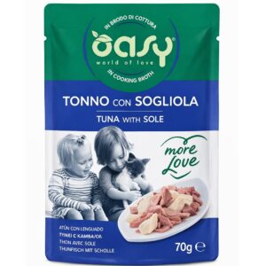 OASY More Love Tuna with sole - šlapias kačių maistas - 70g