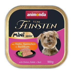 ANIMONDA Vom Feinsten Senior Mini Chicken with rabbit and basil - drėgnas ėdalas šunims - 100g