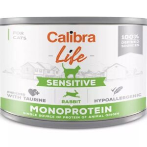CALIBRA Cat Life Sensitive Rabbit - šlapias kačių maistas - 200g