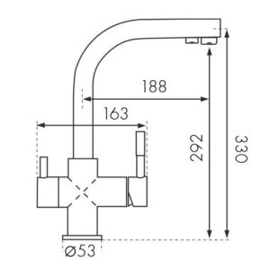 Maišytuvas Blue Water Alabama auksas - Image 3