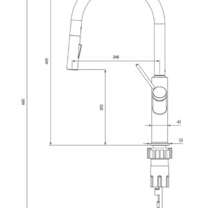 Maišytuvas Omnires BEND BE6455GL - Image 2