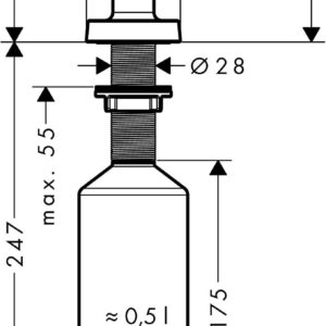 Muilo dozatorius Hansgrohe  A51, 40448800, nerūdijančio plieno - Image 2