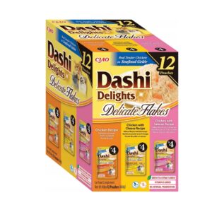 INABA Dashi Delights Delicate flakes Chicken mix - šlapias kačių maistas - 12x40g