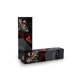 Gembird MP-GAME-L pelės kilimėlis Žaidimo pelės padėkliukas Juoda - Image 3