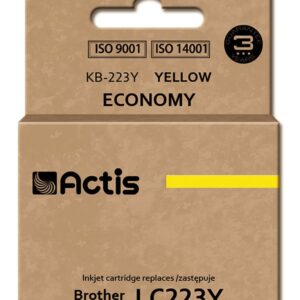 Actis " KB-223Y" rašalas (Brother LC223Y pakaitalas; standartinis; 10 ml; geltonas)