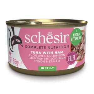 SCHESIR in jelly Tuna with ham - šlapias kačių maistas - 85 g