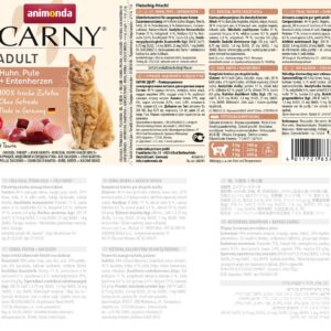 ANIMONDA Carny Adult Chicken, turkey, duck hearts - šlapias kačių maistas - 400g - Image 2