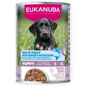 EUKANUBA Life Care Puppy Rich in trout and sweet potatoes - drėgnas ėdalas šunims - 400g