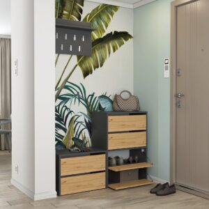 Topeshop MODO ANT/ART batų dėžė Uždaras Antracitas, Ąžuolas - Image 3