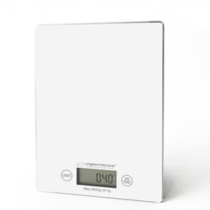 Esperanza EKS002W virtuvinės svarstyklės Balta Stalviršis Stačiakampis Elektroninės virtuvinės svarstyklės