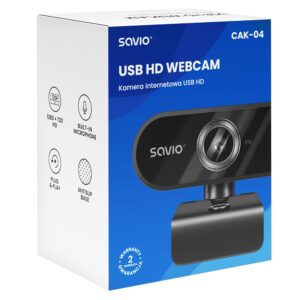 Savio CAK-04 internetinė kamera 720 MP 1280 x 720 pikseliai USB Juoda - Image 3