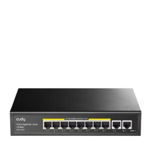 Cudy GS1010PE tinklo komutatorius Gigabit Ethernet (10/100/1000) Maitinimas per Eternetą (PoE) Juoda